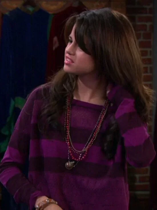 Free People Long Sleeve Lacey Stripes Top in Plum Combo ASO Alex Russo - Picture 11 of 12